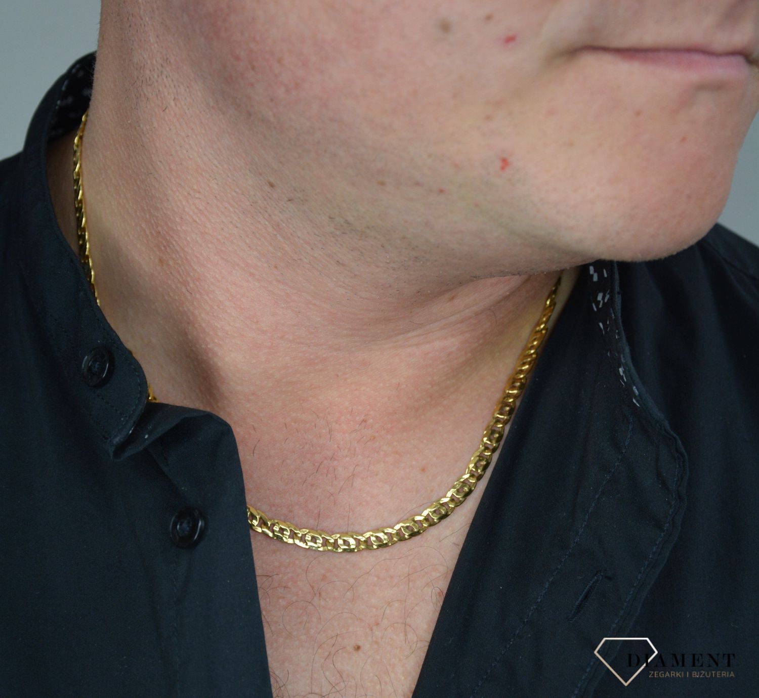 Złoty łańcuszek 585 o szerokości 5 mm DIA-LAN-1249-585 5mm.jpg